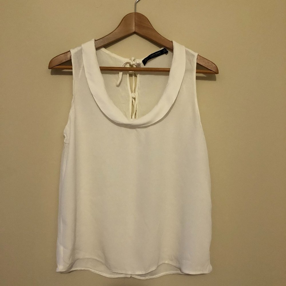 Zara Sheer White Blouse